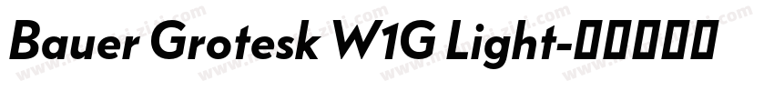 Bauer Grotesk W1G Light字体转换